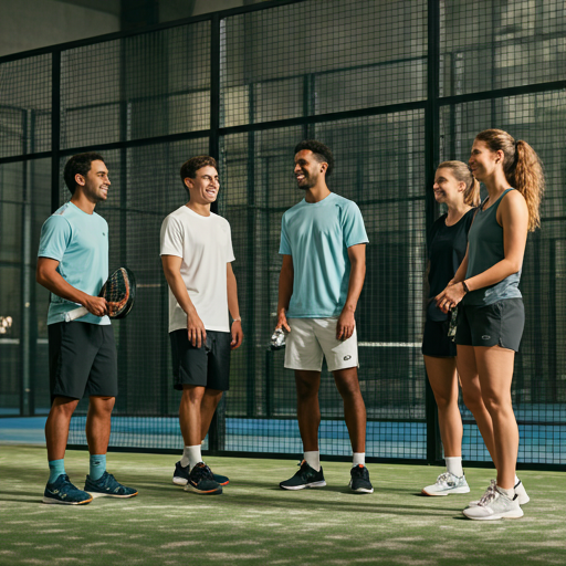 Padel Spieler auf dem Court