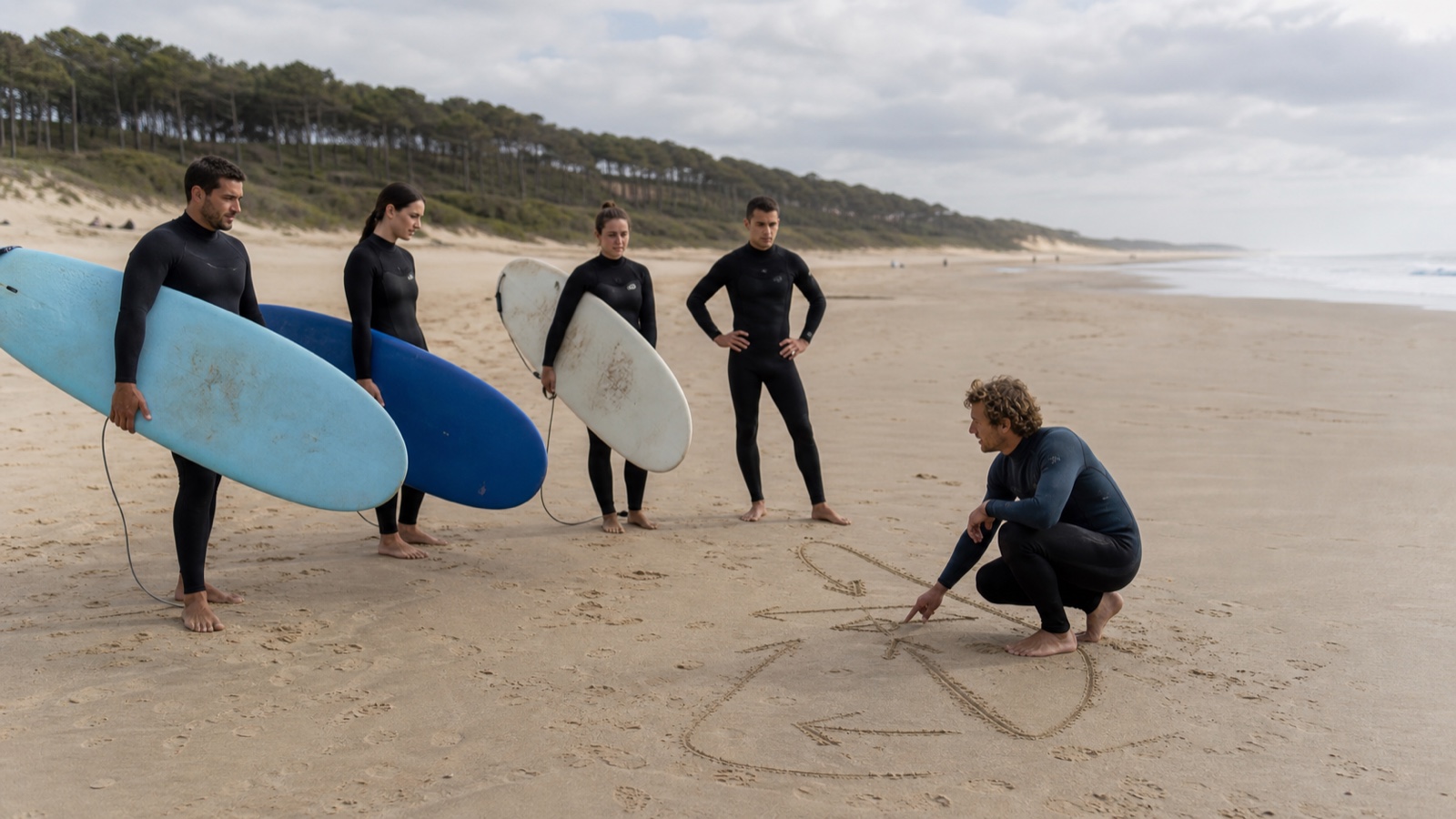 Surfcamp: typische Aktivität und Atmosphäre vor Ort