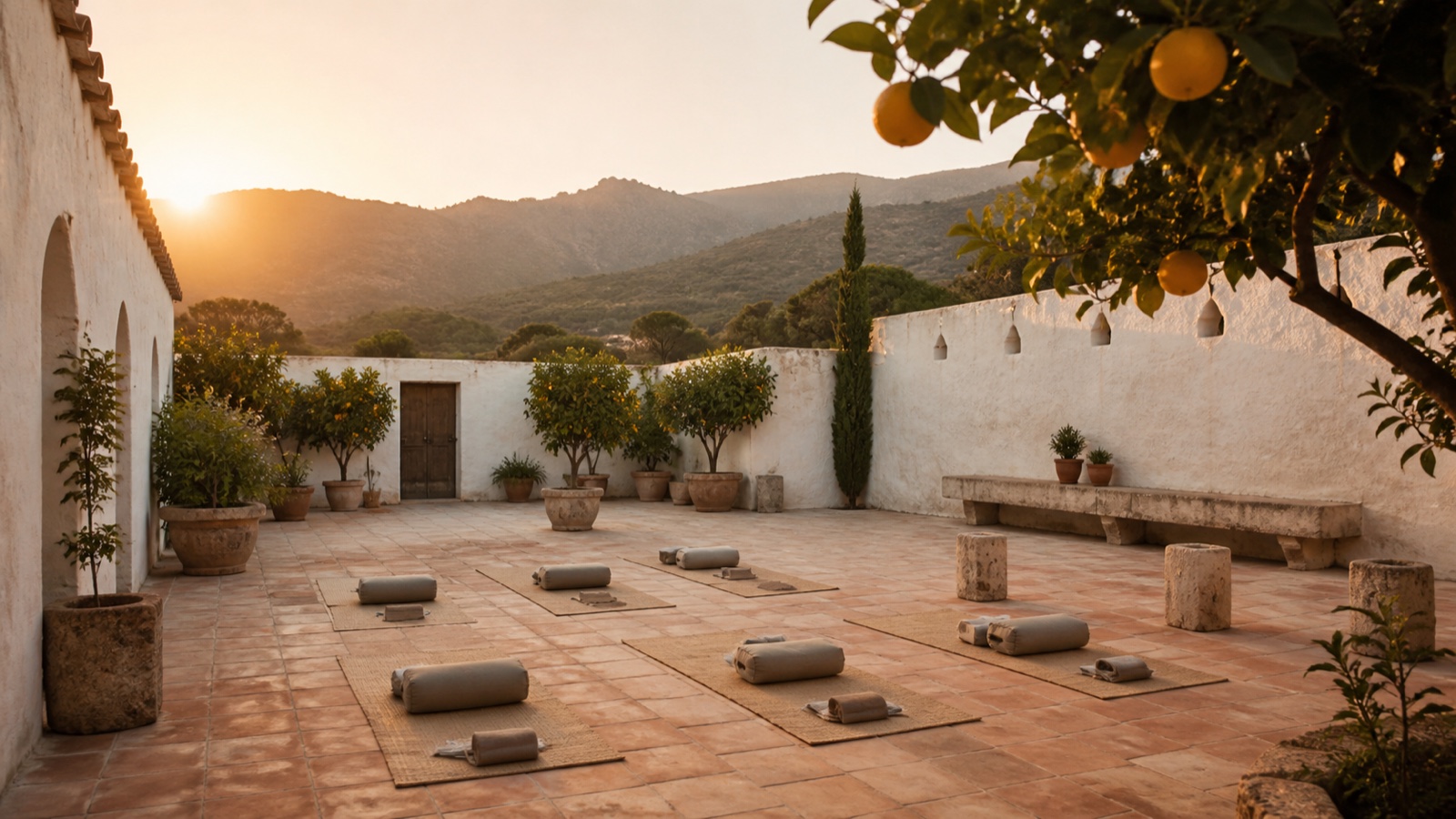 Spaniens Regionen geben Yoga-Retreats sehr unterschiedliche Rhythmen und Jahreszeiten.