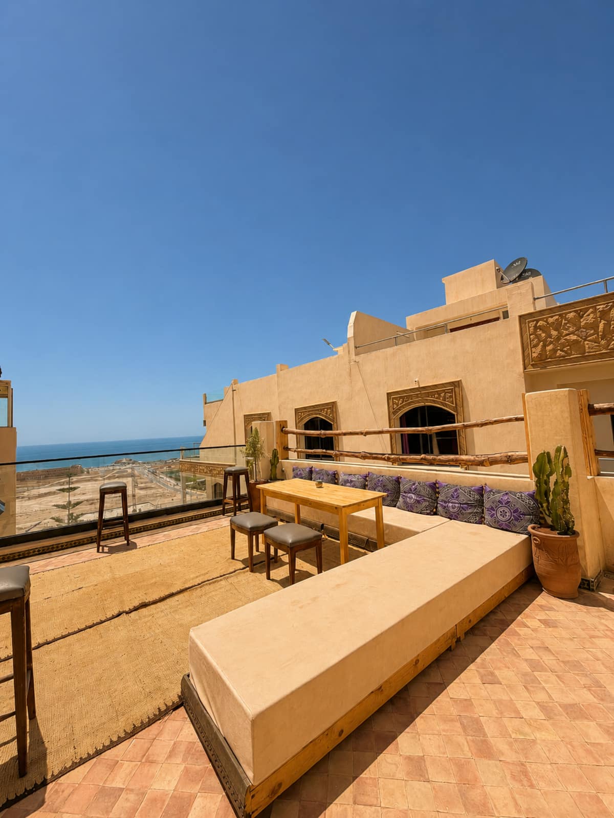 Dachterrasse der Unterkunft Agadir