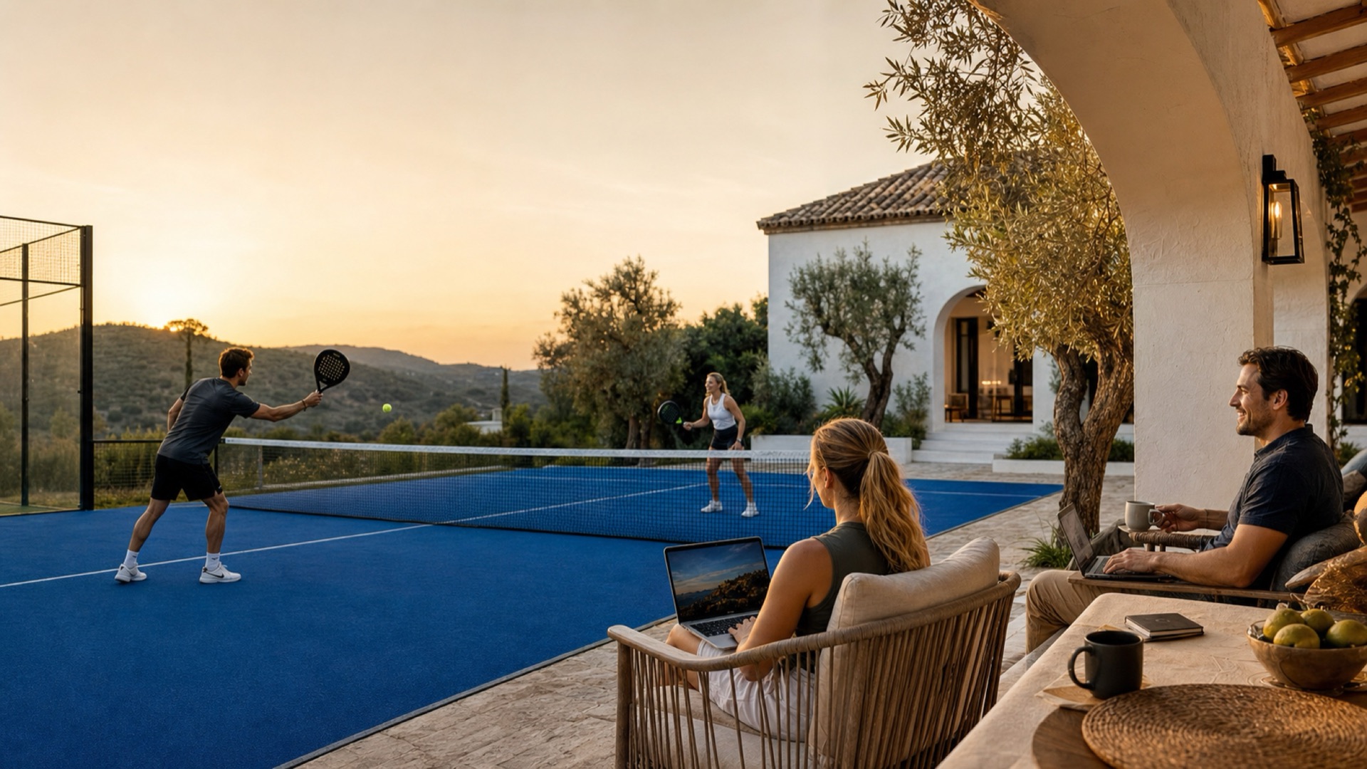 Gemeinsame Padel Workation mit fokussiertem Arbeiten in Málaga
